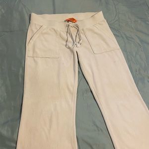 Juicy Couture White Velour Pants